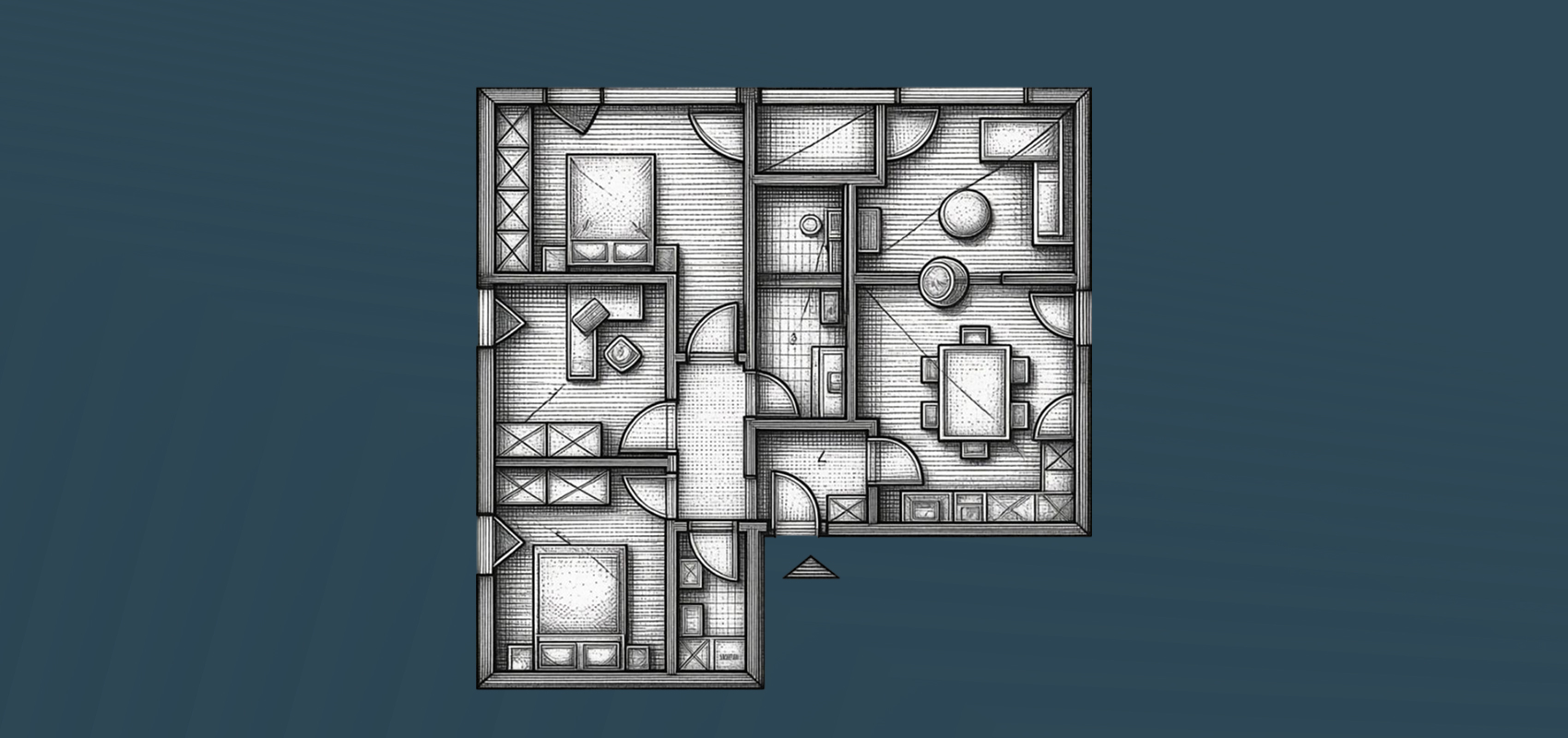 Floor plan — S18, second floor, three-bedroom apartment